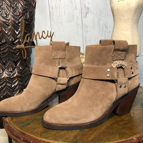 See by Chloe Eddy Suede Leather Moto Ankle Boots